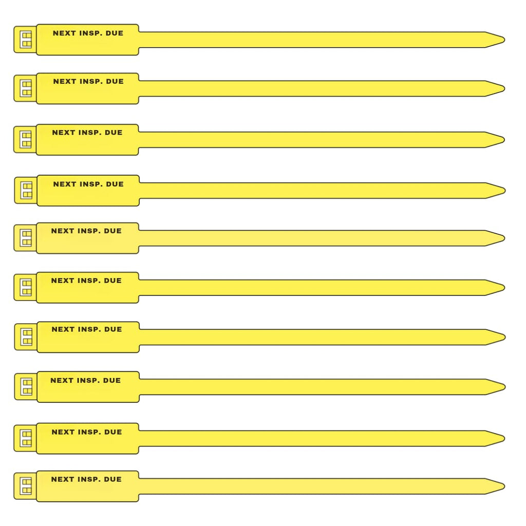 175mm Next Inspection Due Rig Tag - 100 Pack