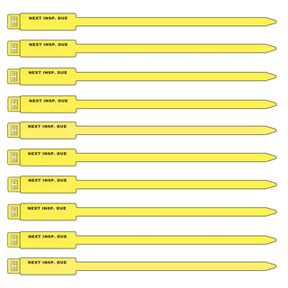 175mm Next Inspection Due Rig Tag - 100 Pack