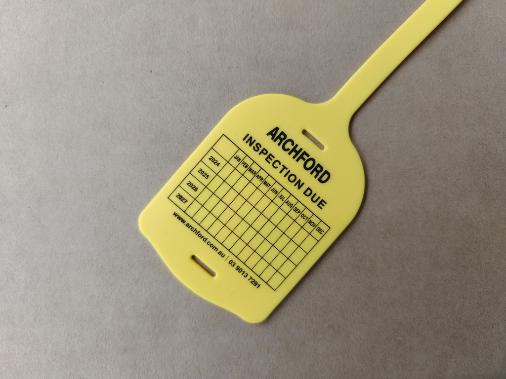 Archford Inspection Due Rubber Tag