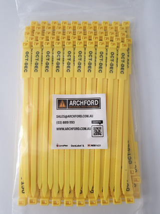 Quarterly Rig Tags Yellow