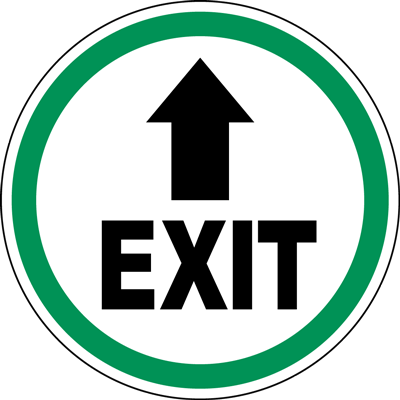 Exit Industrial Floor Sign