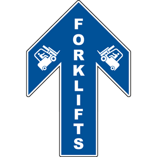 Forklift Arrow Floor Sign