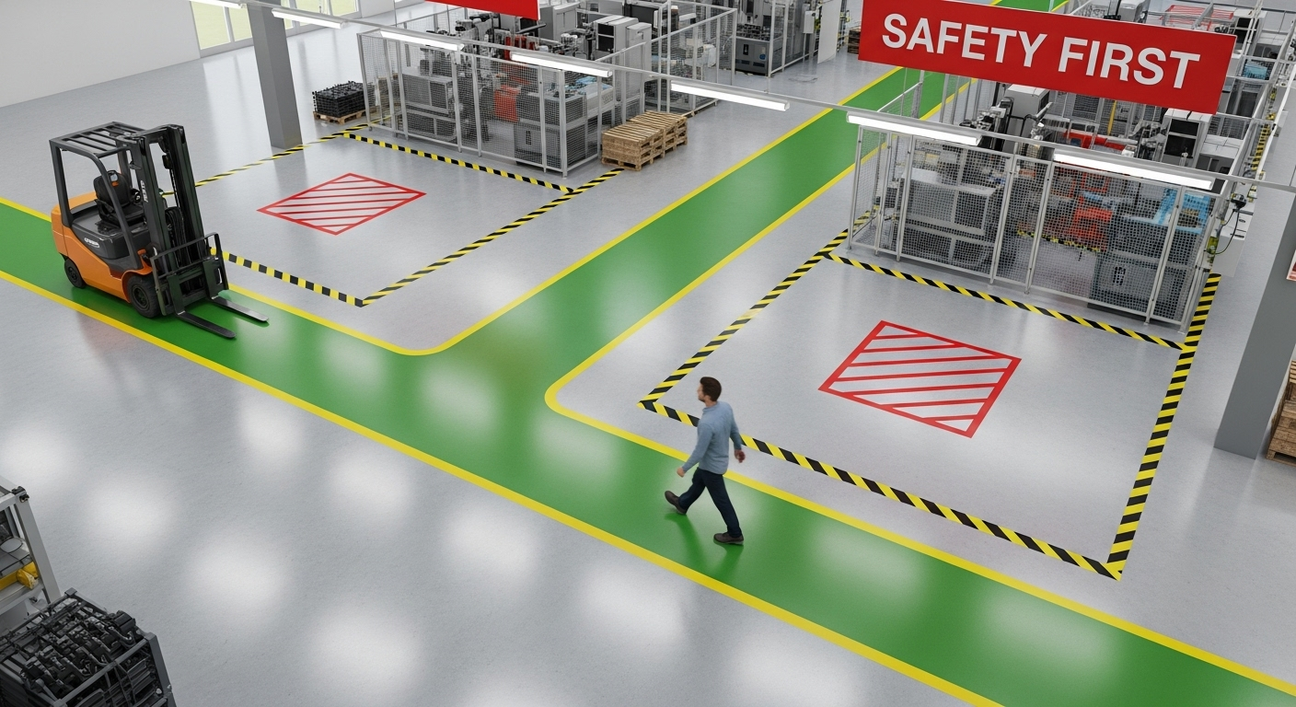 How Floor Markings Can Boost Workplace Safety