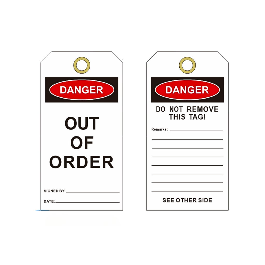 Out of Order PVC Tag