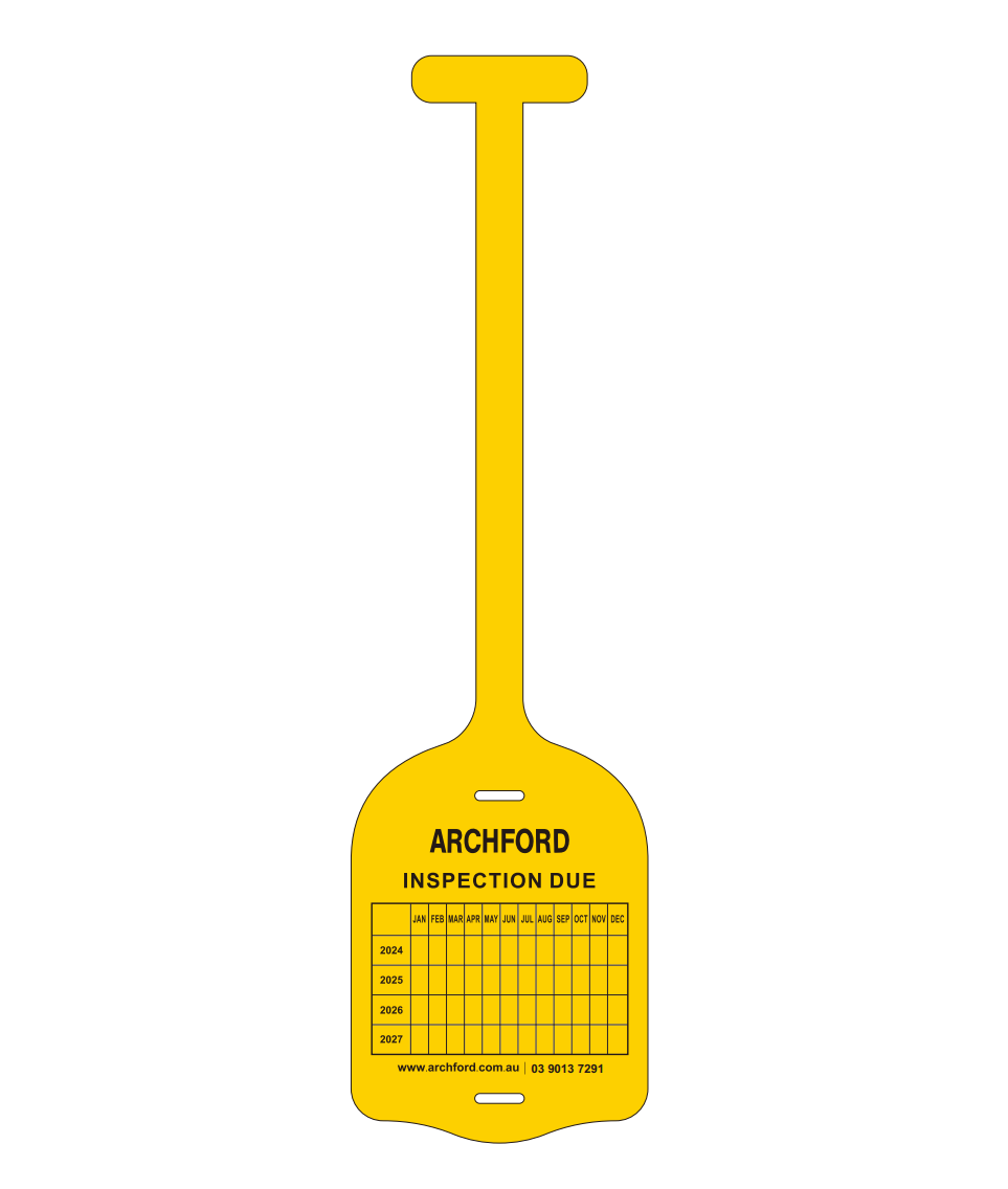 Archford Inspection Due Rubber Tag