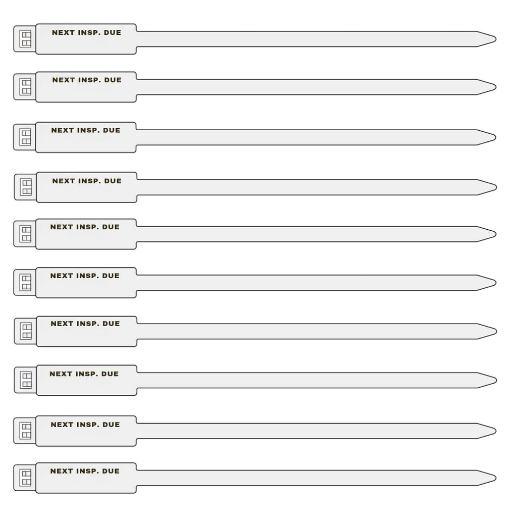 175mm Next Inspection Due Rig Tag - 100 Pack