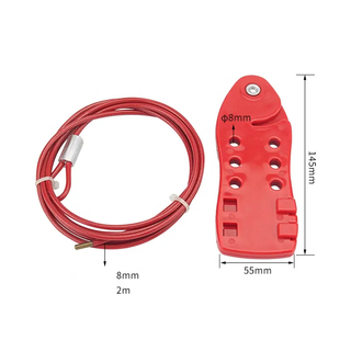 Fish Shaped Cable Lockout W. 2m Cable