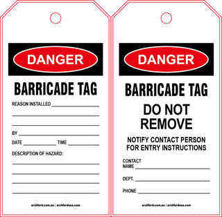 Barricade Tearproof Poly Tag